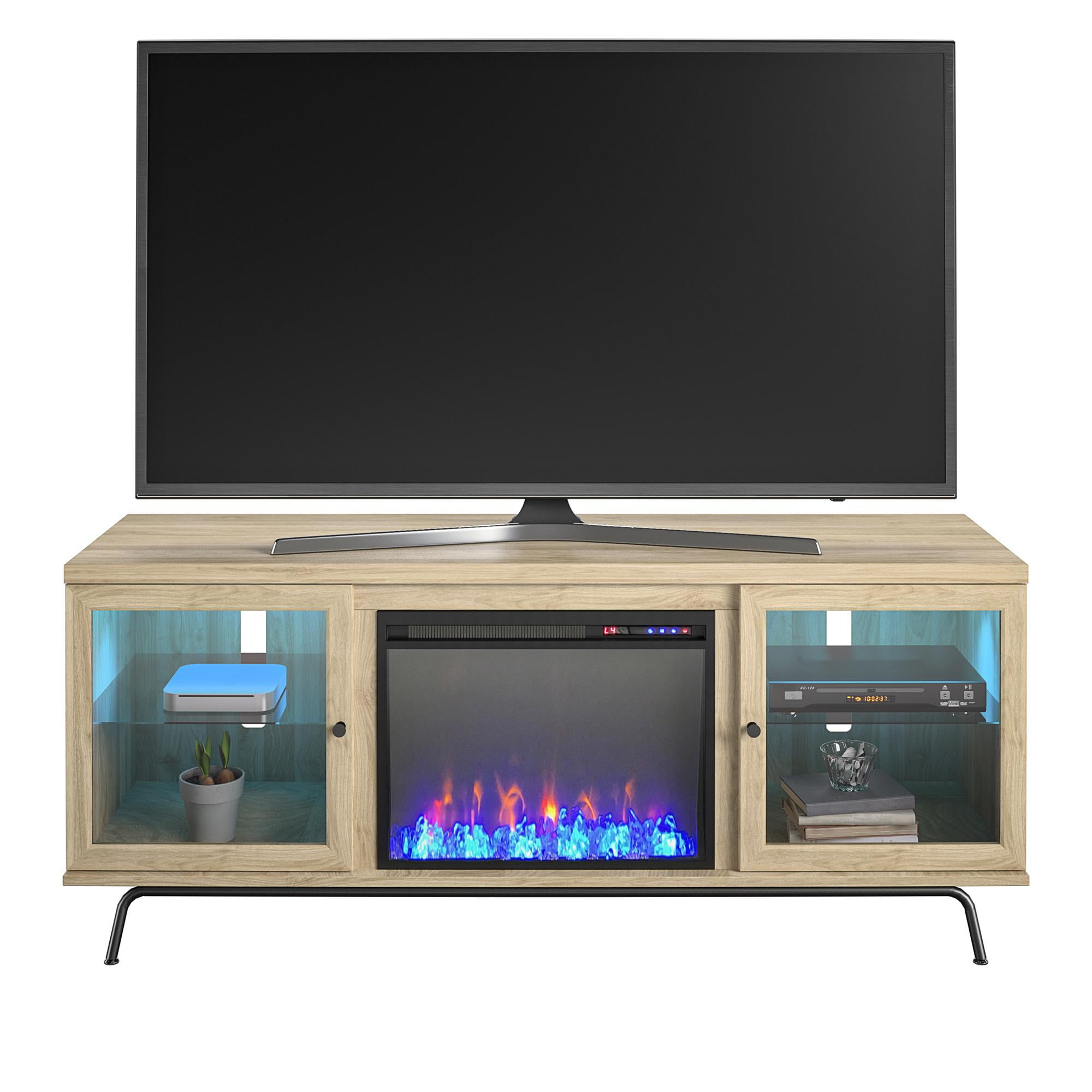 Ameriwood Home Montessori Fireplace TV Stand for TVs up to 70″, Blonde Oak Sansujyuku sansujyuku.com