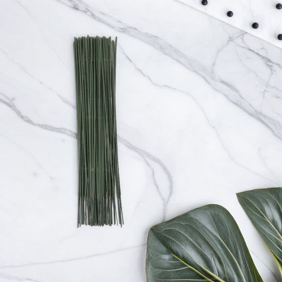 GOOHOCHY  100 Pcs Flower Arranging Wire Floral Arrangement Supplies Green