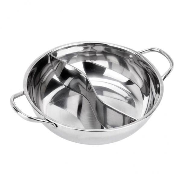 2x Olla Caliente de material acero Inoxidable Olla de Sopa Grande Olla de Verduras Olla de Compartimentos, Utensilios de Cocina perfecl Pote caliente de acero inoxidable