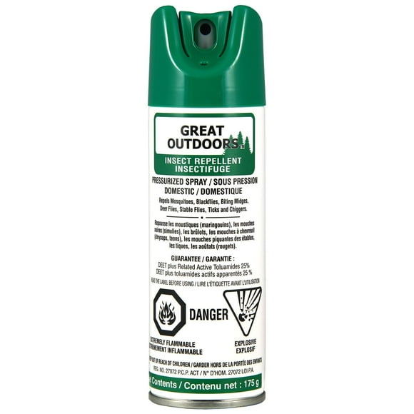 Great Outdoors Insectifugre sous pression - 175g 25% deet - Adultes