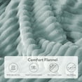 thumbnail image 4 of SUNNY HEAT Heated Electric Blanket Ribbed Flannel 72"x84" Full Size - 10 Heating Settings & 2/4/6/8/10/12 Hours Auto off, Thick and Warm Washable - Mint Green, 4 of 7