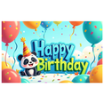 thumbnail image 3 of Happy Birthday Backdrop Butterfly Balloons Floral Party Supplies Photography Props Decorations Banner Background Celebration Decor, 3 of 4