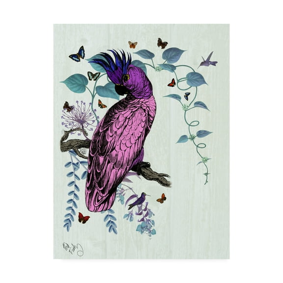 Trademark Fine Art 'Pink Parrot' Canvas Art by Fab Funky