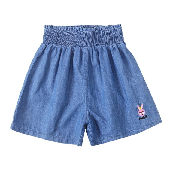 XXWXYD Toddler Boys Girls Elastic Waist Shorts Stretchy Casual Pants Soft Cotton Play Shorts for Kids Age 1-6 Years Outdoor Playtime & Daily Wear