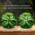 thumbnail image 2 of Green Leaf Wall Clock Nature Decor 10-Inch Silent Wooden Wall Clock, Battery Operated (AA Batteries Not Included), Artistic Home Decor, 2 of 7