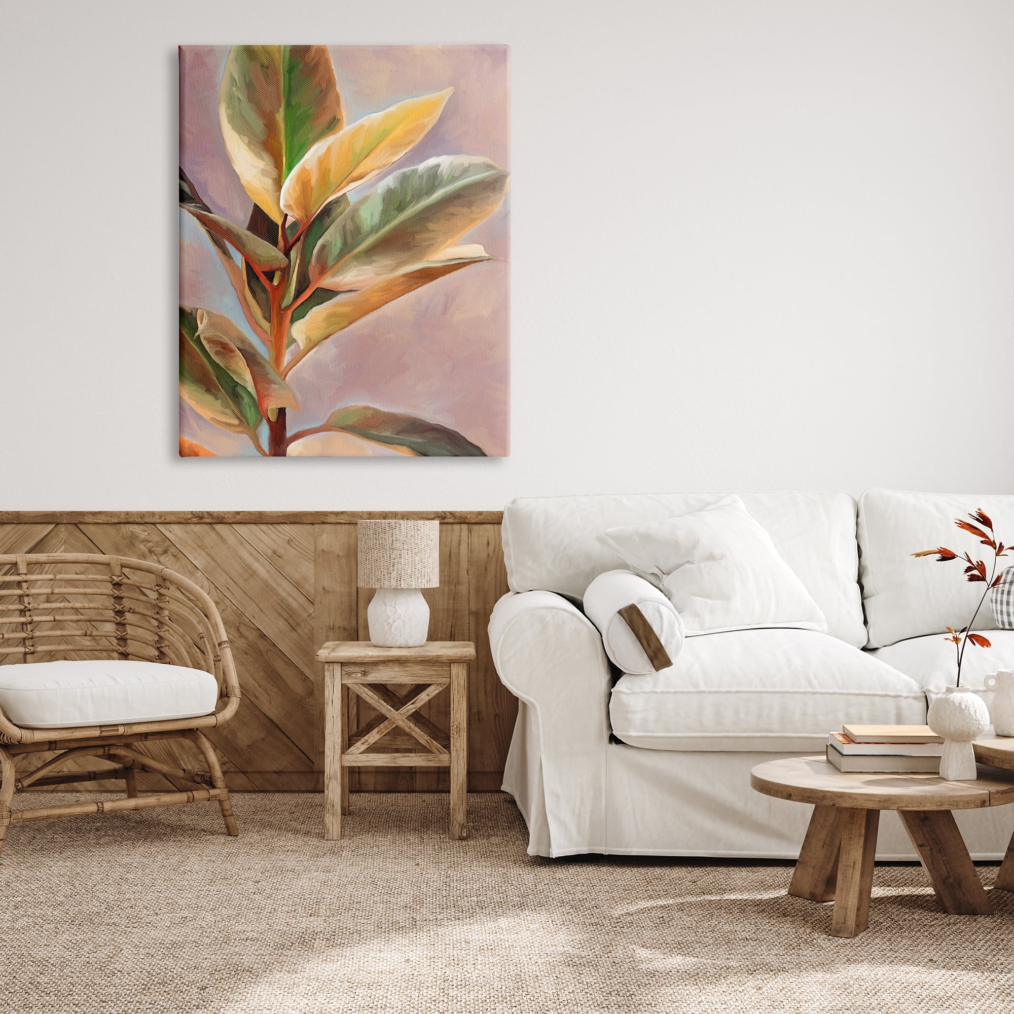 Stupell Industries House Plant Painting Botanical & Floral Painting Gallery Wrapped Canvas Print Wall Art, 36 x 48