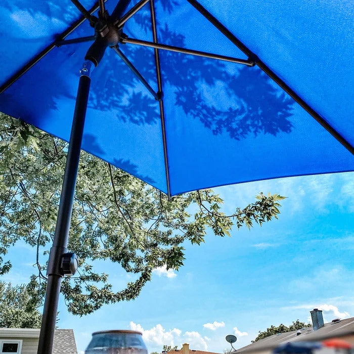 Abba Patio 9ft Outdoor Market Patio Umbrella, Aluminum Frame, Star Series, Dark BlUE