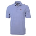 thumbnail image 2 of Men's Cutter & Buck Royal Chicago Cubs Big & Tall Virtue Eco Pique Stripe Recycled Polo, 2 of 3