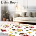 thumbnail image 2 of ODIKA 6'x9' Machine Washable Non-Slip Area Rug, Joyful Holiday Dirt Trapper Displaying Cute Seasonal Critter High Traffic Rug with Pad, Red, 605251, 2 of 8