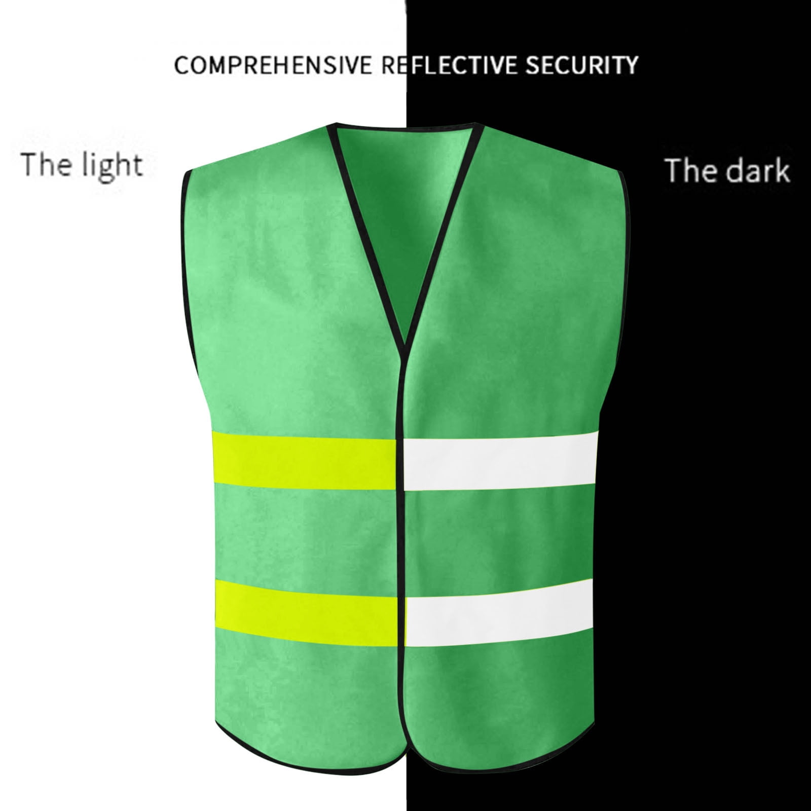 SZJXBUY Safety Vest for Men High Visibility Mesh Sleeveless Reflective Vests with Pockets and Zipper Breathable Workout Outerwear Top Army Green,Free Size