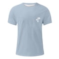 thumbnail image 2 of TSADFHJI Débardeurs Hommes Automne T-Shirt Décontracté à Manches Courtes avec Col Rond et Manches Courtes m Bleu, 2 of 3