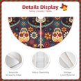 thumbnail image 5 of Kll Skulls And Flowers Christmas Tree Skirt 36",Party Decorations Farmhouse For Christmas Decorations Holiday Party, 5 of 8
