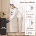 thumbnail image 4 of HOMCOM Armoire à Chaussures Étroite avec 2 Tiroirs Basculants Tablettes Ajustables, Noir, 4 of 10