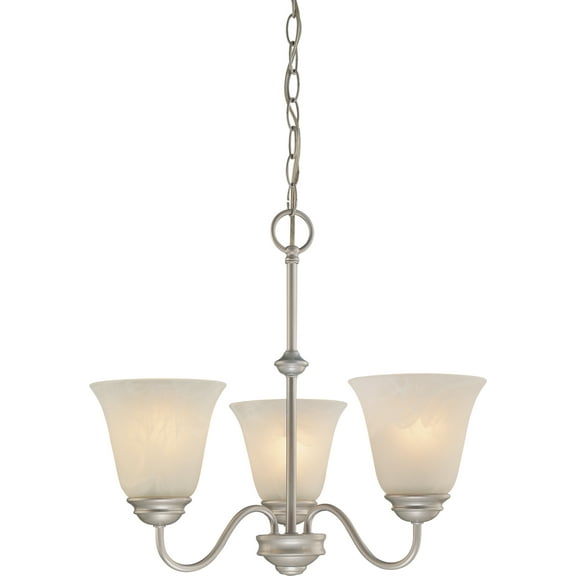 Volume Lighting V2263 Hammond 3 Light 19" Wide Mini Chandelier - Nickel