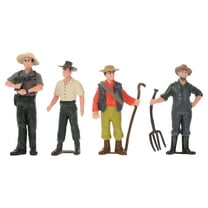 HOMEMAXS 4Pcs Imitation Farm Worker Figurines Miniature People Models Landscape Decor