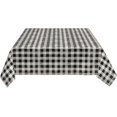 thumbnail image 6 of Rectangle Tablecloth 60x84 Inch, Vintage Black White Checkered Rectangle Table Cover Breathable Table Covers Fabric Table Cloth for Dining, Party, Buffet, Wedding, 6 of 8