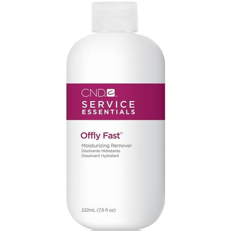 ($22 Value) CND Offly Fast Moisturizing Acetone Shellac Gel Nail Polish Remover, 7.5 Fl Oz