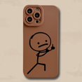 thumbnail image 1 of Funda de teléfono de dibujos animados Matchman para iPhone 11, 12, 13, 14 Pro Max, Mini, XR, XS, X, 7, 8 Plus, SE2020, funda de silicona TPU suave mate a prueba de golpes qiuyongming unisex, 1 of 2
