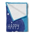 thumbnail image 2 of Australian Party Soft Flannel Fleece Blanket, Lettering Australia Day Words with Flag Map in Blue Shades, Cozy Plush for Indoor and Outdoor Use, 50" x 60", Blue Pale Blue Vermilion, by Ambesonne, 2 of 5