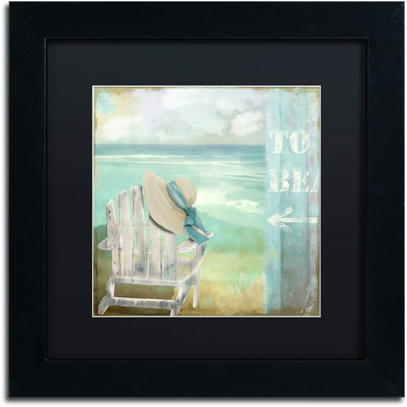 Trademark Fine Art "By the Sea I" Canvas Art by Color Bakery Black Matte, Black Frame
