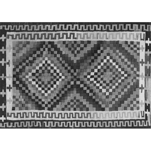Ahgly Company Indoor Rectangle Southwestern Gray Country Area Rugs, 4' x 6'