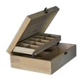 thumbnail image 1 of Unfinished Wood Boxes with Lid for Trinkets, 2-layer Wooden Case Jewelry Storage Chest, DIY Gift Box, - Decorate with Paint, Ribbon, 1 of 7