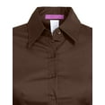 thumbnail image 4 of J. METHOD Women's Button Down Shirt 3/4 Sleeve Roll Up Stretch Collar Office Work Formal Casual Basic Blouse Top, 4 of 5