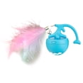 thumbnail image 4 of Juguete interactivo para gatos perfecl bola móvil automática juguete portátil con luz bo azul con plumas, 4 of 8