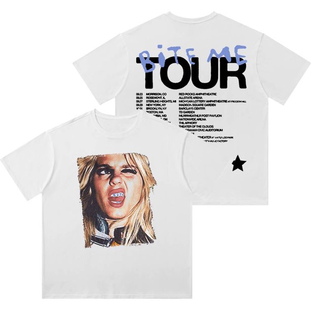 Reneé Rapp Bite Me Tour Dates Vintage Wash Camisetas Mujeres Hombres Moda Algodón Camiseta de manga corta