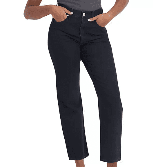 Aéropostale Women's High Rise Baggy Jean (Black, 14)