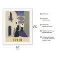 thumbnail image 2 of Spain - Spanish Women in Black Mantillas - Vintage Travel Poster by Guy Georget c.1950s - Fine Art Rolled Canvas Print 20in x 26in, 2 of 4