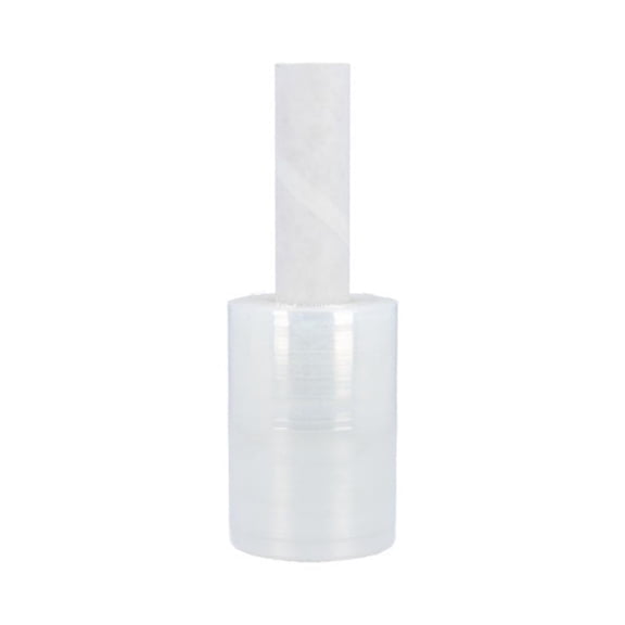 MMBM Mini Hand Stretch Wrap with Extended Core 4" x 1000' 12 Rolls 80 Gauge Clear Shrink Film for Packing and Shipping