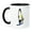 Black/White, variant on 3drose, Windsurfer Surfing to His Right, 11oz Two-tone Red Mug