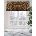 thumbnail image 5 of Brown Retro Leopard Print Kitchen Valances for Windows Abstract Animal Texture Valance Curtains&nbsp; for Kitchen /Living Room/Bedroom/ Bathroom Decor, 54"x18 " ,Rod Pocket 1 Panel,, 5 of 7