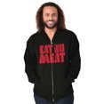 thumbnail image 5 of No Meat Vegetarian Vegan Cute Veggie Zip Up Hoodie Men's Women's Brisco Brands S, 5 of 5