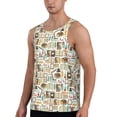 thumbnail image 2 of Daiia books Printed Men's Quick Dry Fit Muscle Tank Top Slim-Fit Tank Workout Tank Top Lightweight Sports Tank Top-Large, 2 of 7