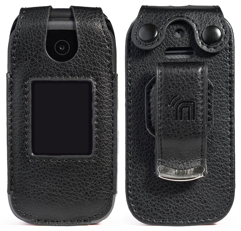 Nakedcellphone Fitted Case for ZTE Cymbal 2 Z2335CA, [Black Vegan
