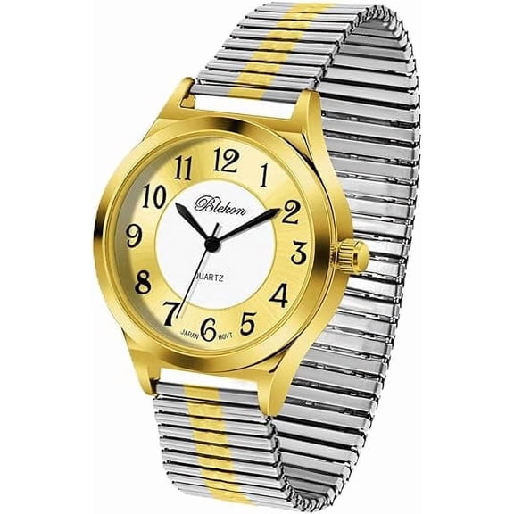 Blekon Orginal Women's 38mm Easy Read Stretch Band Watch (Fits up to Six-inch Wrist Size)