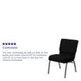 thumbnail image 6 of BizChair 4 Pack 21''W Stacking Church Chair in Black Fabric - Silver Vein Frame, 6 of 15