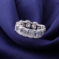 thumbnail image 2 of Eclet Jewels 14K White Gold Over Rings for Gifts - 1.9 Ct Emerald Cut Diamond Rings - Latest Diamond Rings for Women's Gifts - Round & Emerald Cut Engagement Wedding Rings - Party Wear Diamond Rings, 2 of 6