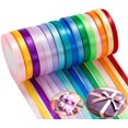 thumbnail image 1 of Paquete de 16 rollos de cinta de satén - Cintas de seda de doble cara de 400 yardas (10 mm de ancho), trajes de cinta de tela de satén para manualidades Paquete de regalo Sincero Hogar, 1 of 7