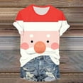 thumbnail image 7 of UngA Christmas Womens Shirts Funny Xmas Holiday Graphic Short Sleeve Crew Neck Tee Family Holiday Blouse Christmas T-Shirts for Women (Brick Red,M), 7 of 7