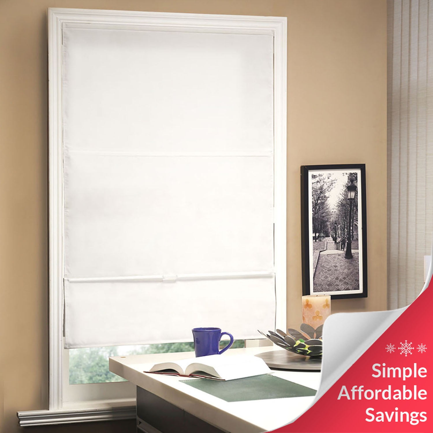 Chicology Privacy & Light Filtering Cordless Roman Shades