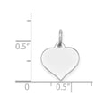 thumbnail image 2 of 14k White Gold Polished Love Heart Disc Charm 17x12mm Wide Pendant Necklace for Women - .4 Grams, 2 of 2