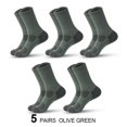 thumbnail image 4 of Mens Socks Size 10-13, Yigetop Wool Hiking Socks for Men Women Wool Socks with Cushion for Camping Hunting Work Men's Socks Green One Size, 4 of 5