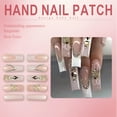 thumbnail image 6 of RAGUPEL 24Pcs Glue on Nails for Women,Diamond French Tip Nails,3D Hollow Butterfly Press on Nails Long,Press on Nails Square for Photography,Red Carpet and Stage,Style3, 6 of 7