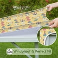 thumbnail image 6 of Yellow Princess Castle Unicorn Pattern Square Fitted Tablecloth with Elastic Edge,Square Table Cover,Washable Elastic Table Cover for Home Kitchen Party Decor 34"x34", 6 of 6