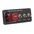 thumbnail image 4 of Panel de interruptor basculante con botón de encendido de motor de coche, 12V, 40A, estilo de fibra de carbono, Plug and Play Universal Jadeshay  A, 4 of 8
