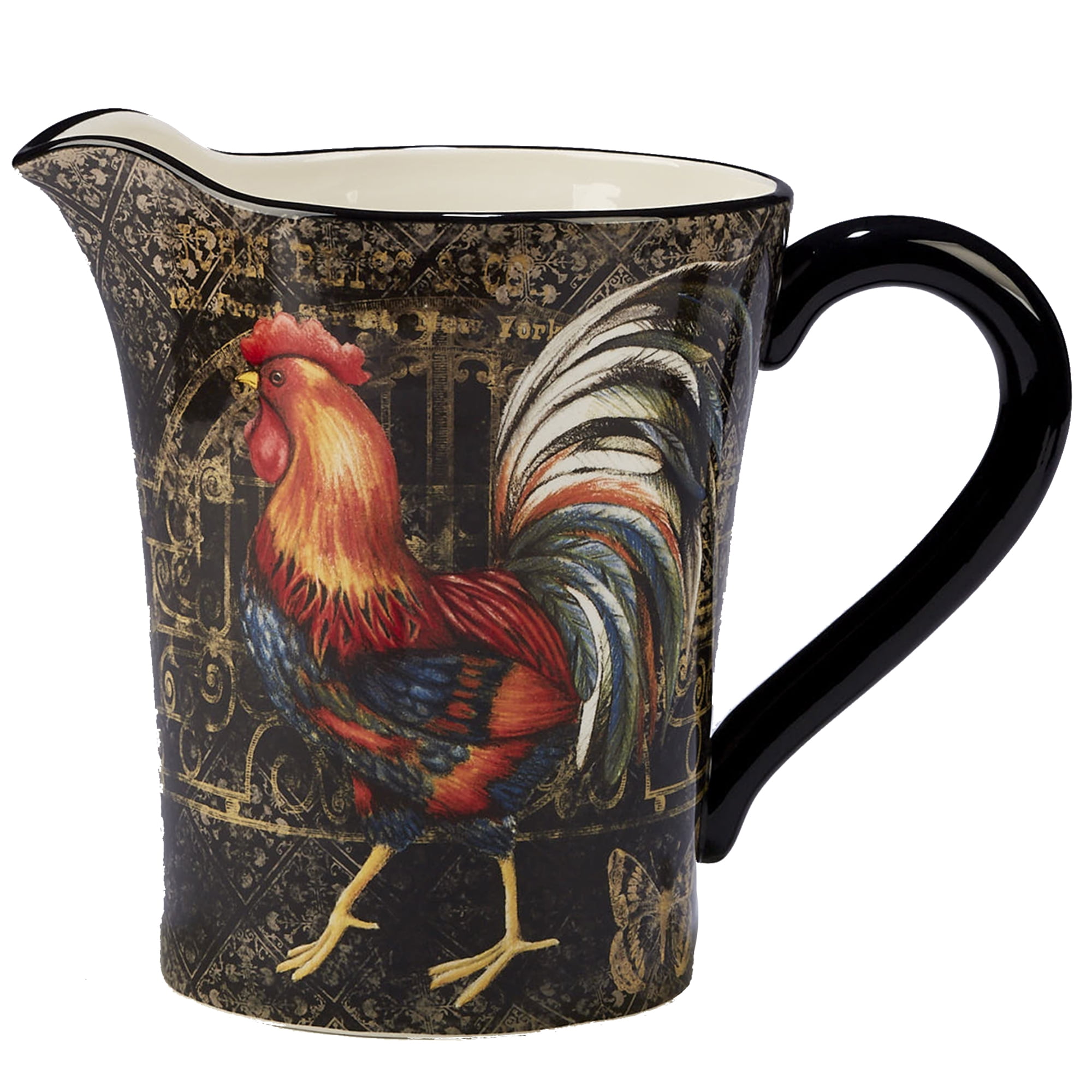 Gilded Rooster Pitcher