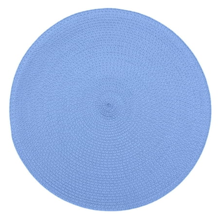 

Gwong 2Pcs 38cm Place Mat Woven Non-slip Round Coaster Pad Cafe Mug Dining Table Mat Home Decor